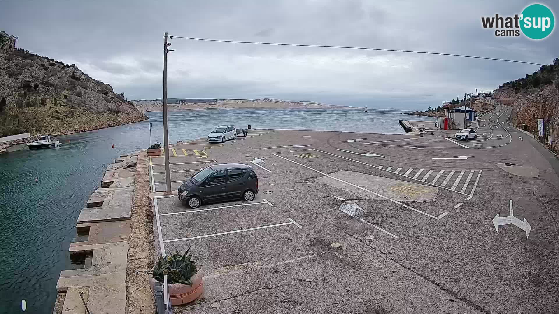 Webcam Fährhafen Prizna – zur Insel Pag