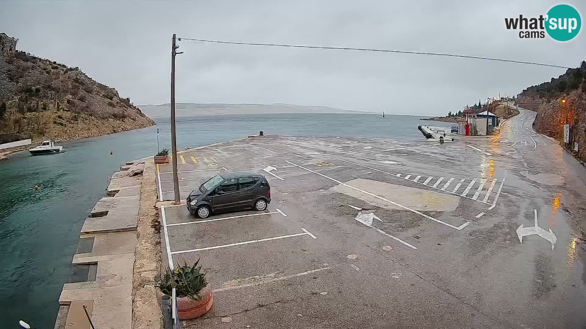 Webcam Fährhafen Prizna – zur Insel Pag