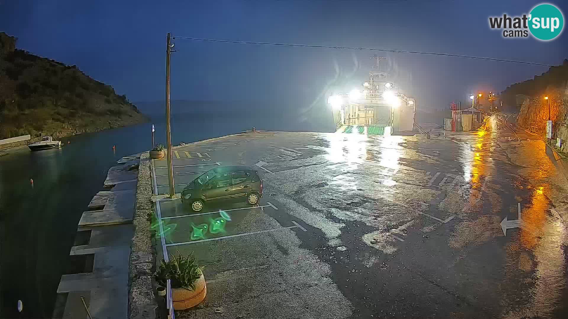 Webcam Fährhafen Prizna – zur Insel Pag