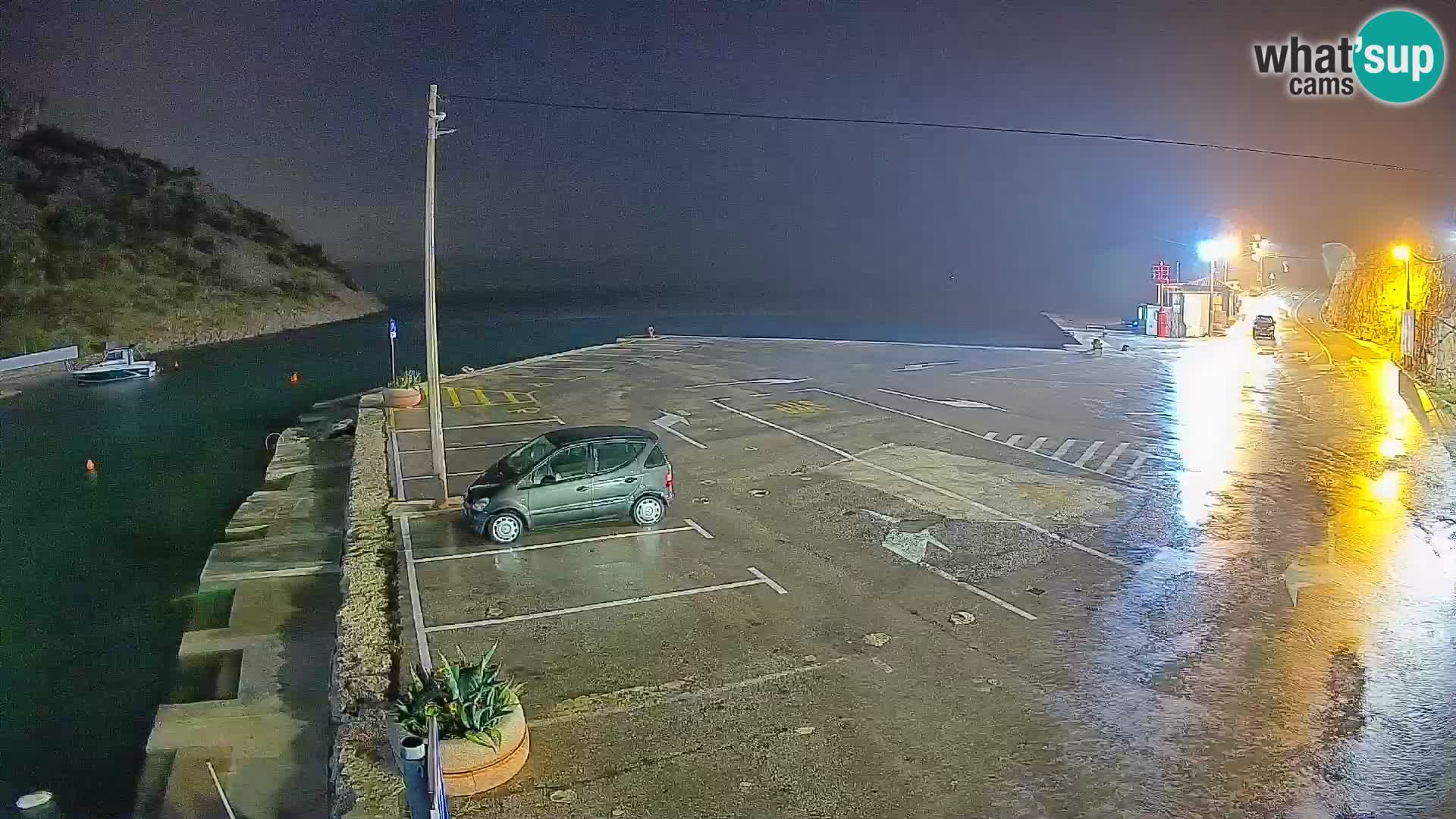 Webcam port de ferry de Prizna – vers l’île de Pag