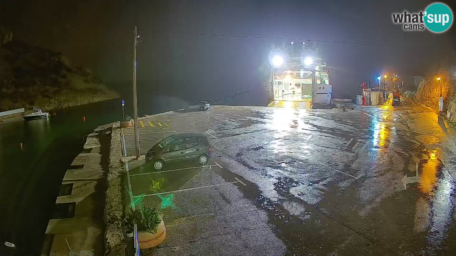 Webcam port de ferry de Prizna – vers l’île de Pag