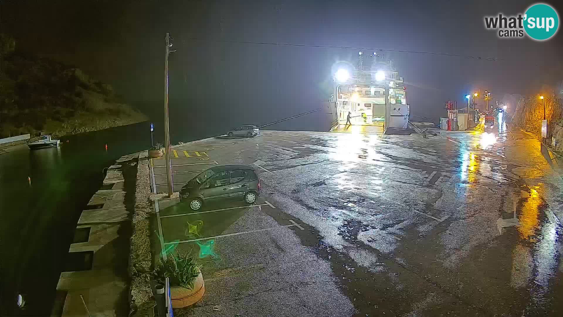 Webcam Fährhafen Prizna – zur Insel Pag