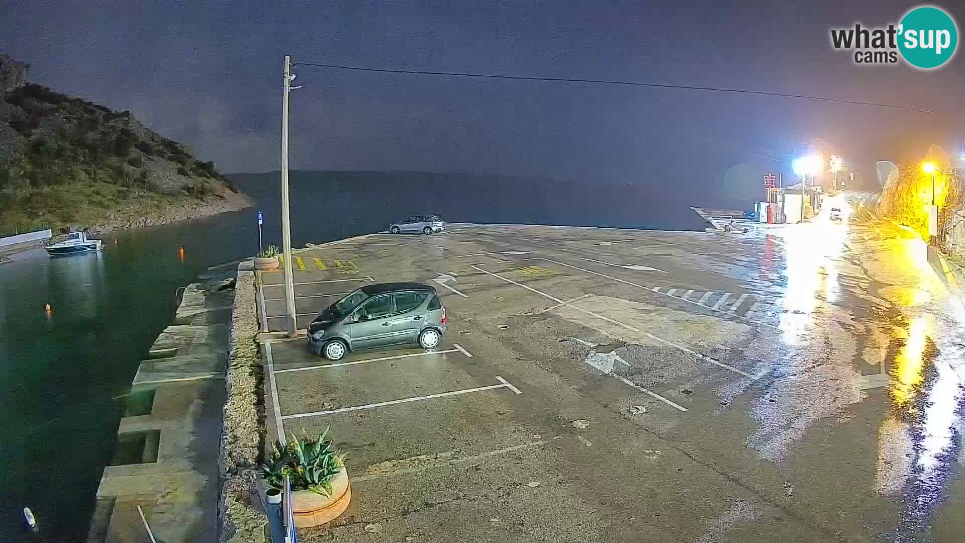 Webcam port de ferry de Prizna – vers l’île de Pag