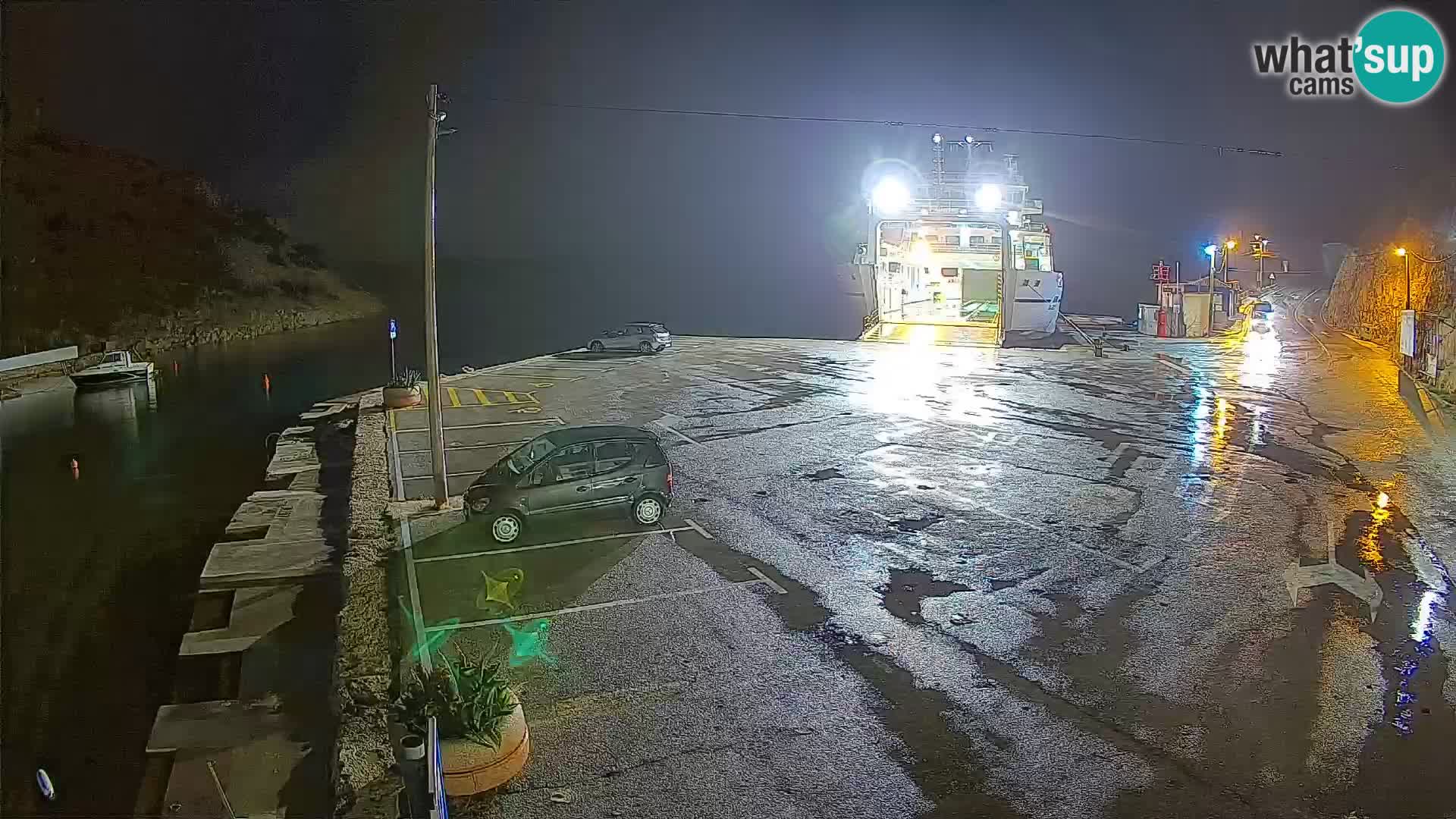 Webcam Prizna ferry port to Pag island