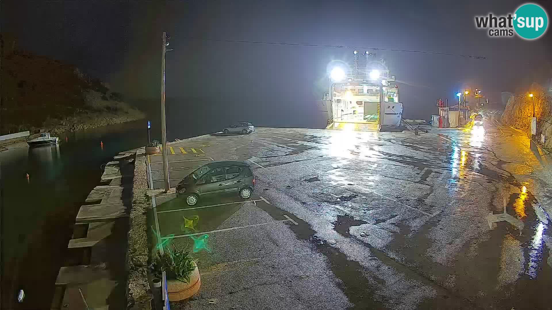 Webcam port de ferry de Prizna – vers l’île de Pag
