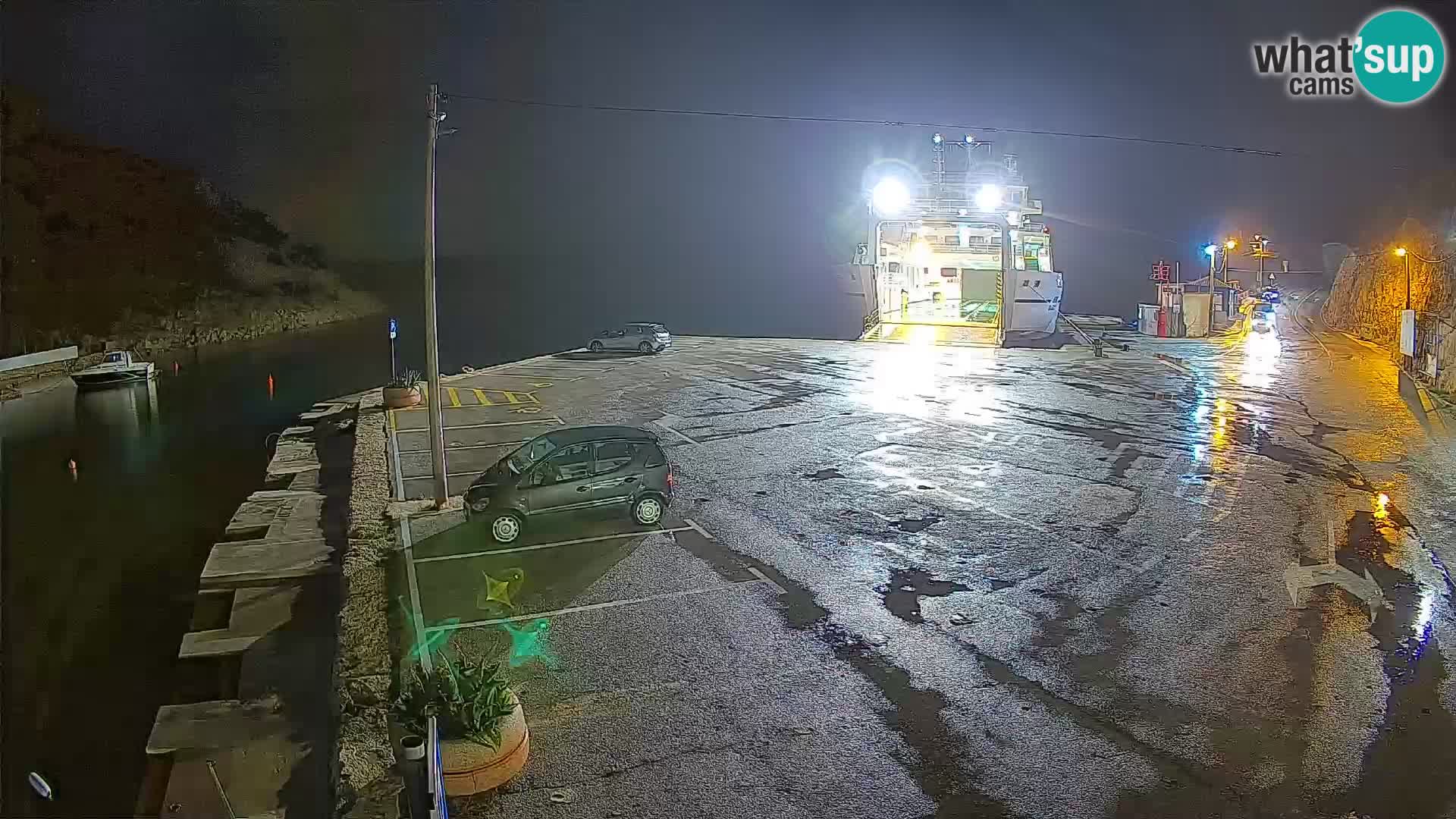 Webcam port de ferry de Prizna – vers l’île de Pag