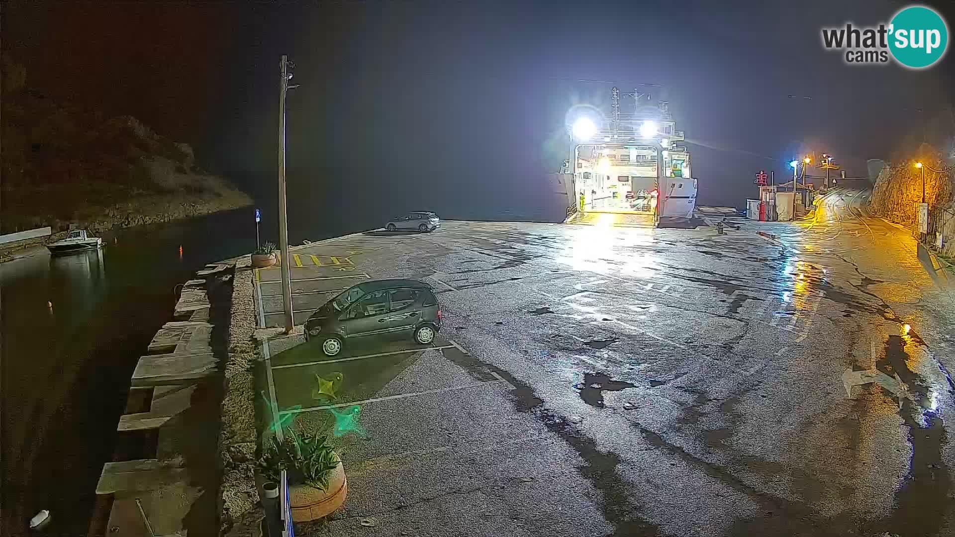 Webcam port de ferry de Prizna – vers l’île de Pag