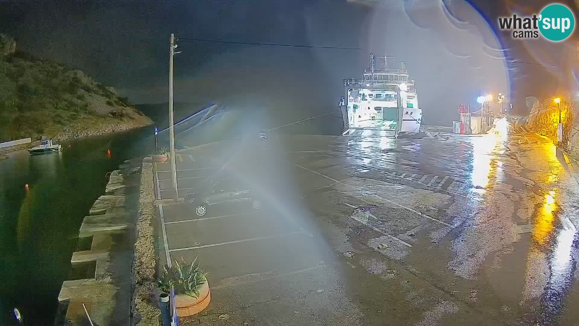Webcam Fährhafen Prizna – zur Insel Pag