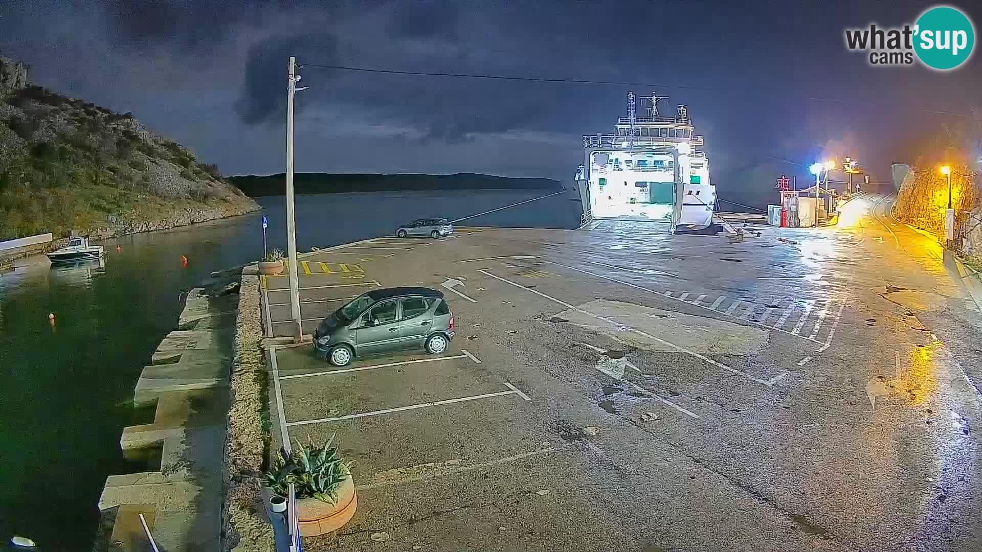 Webcam Fährhafen Prizna – zur Insel Pag