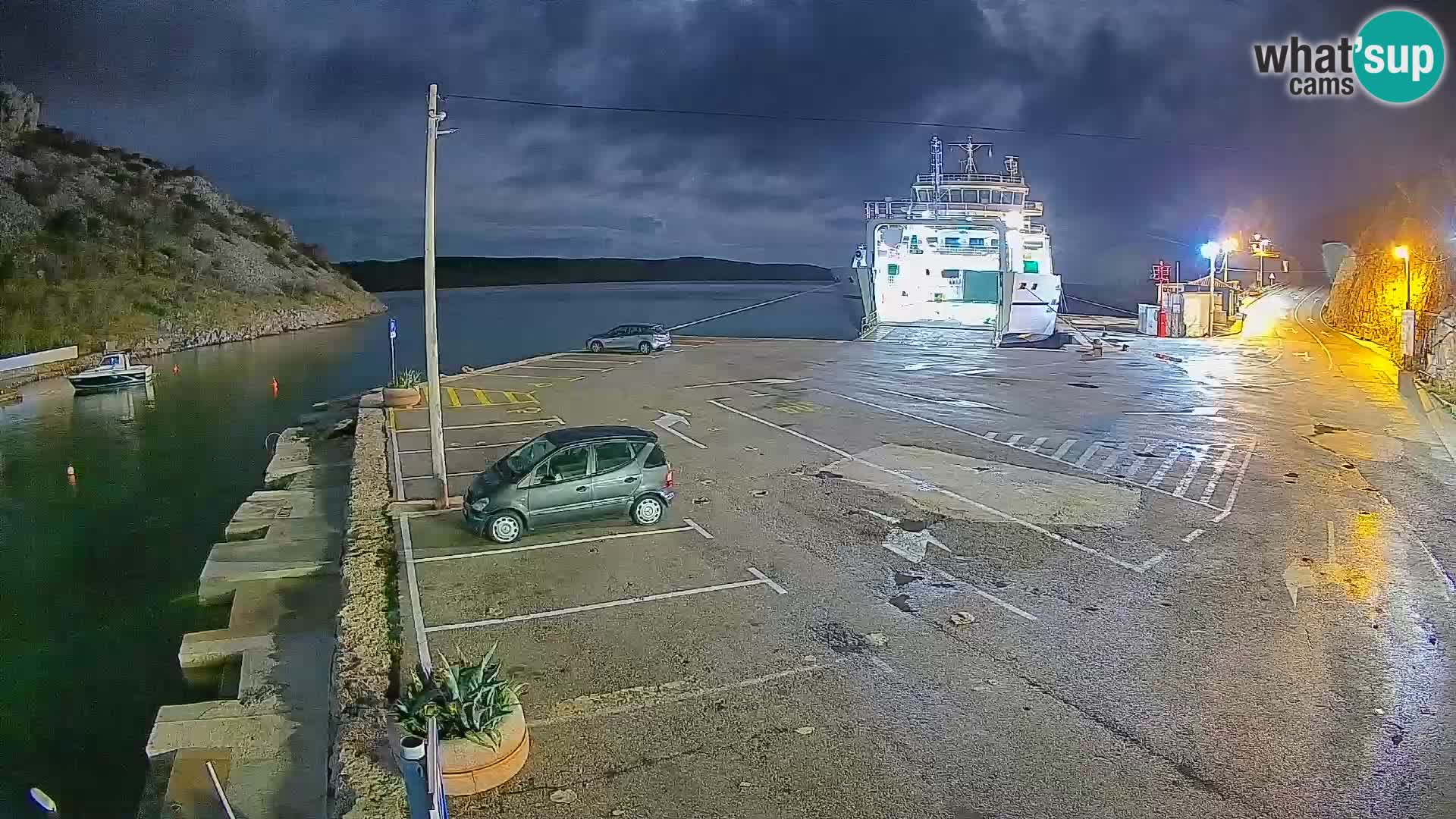Webcam Fährhafen Prizna – zur Insel Pag