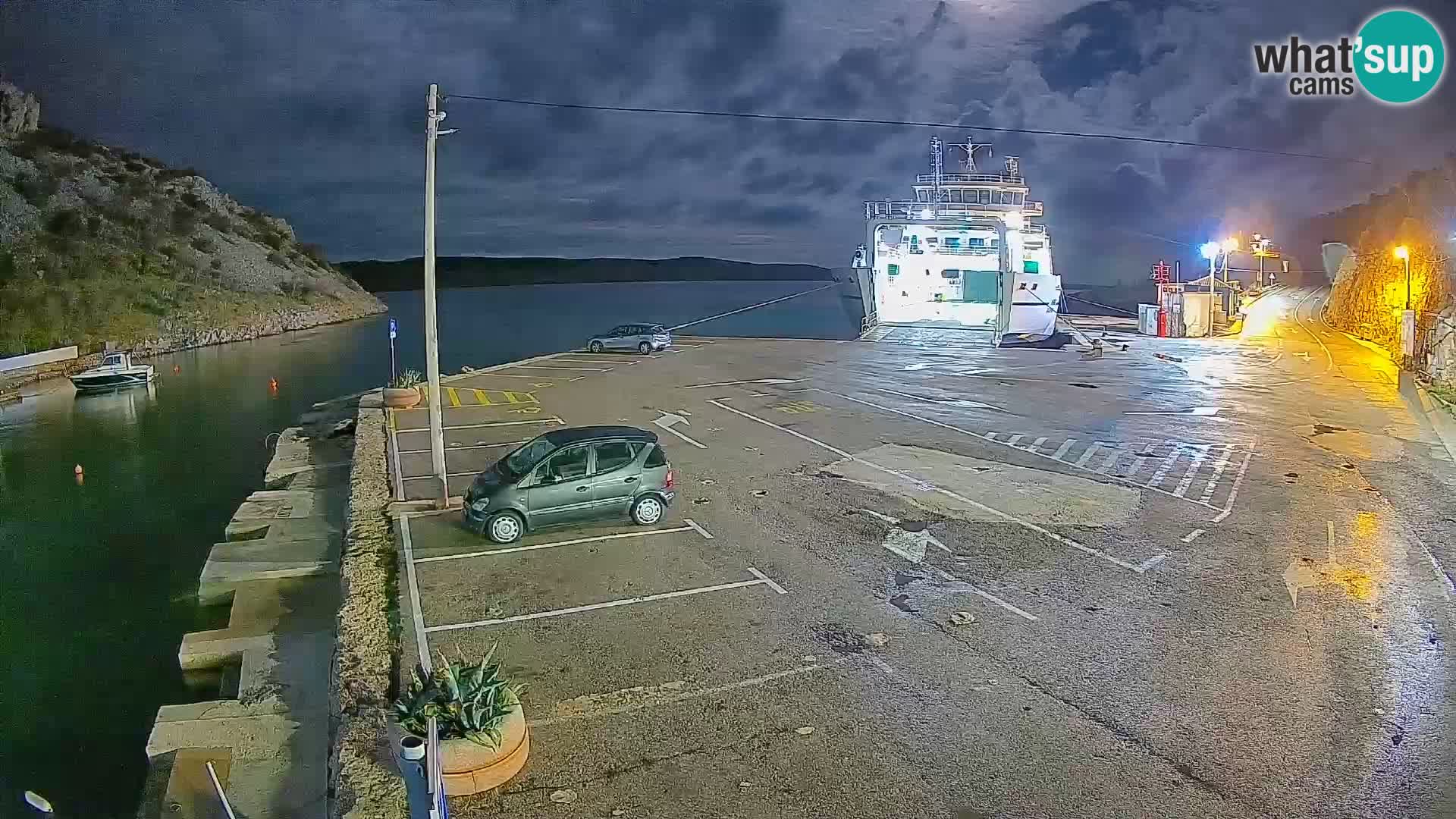 Webcam port de ferry de Prizna – vers l’île de Pag