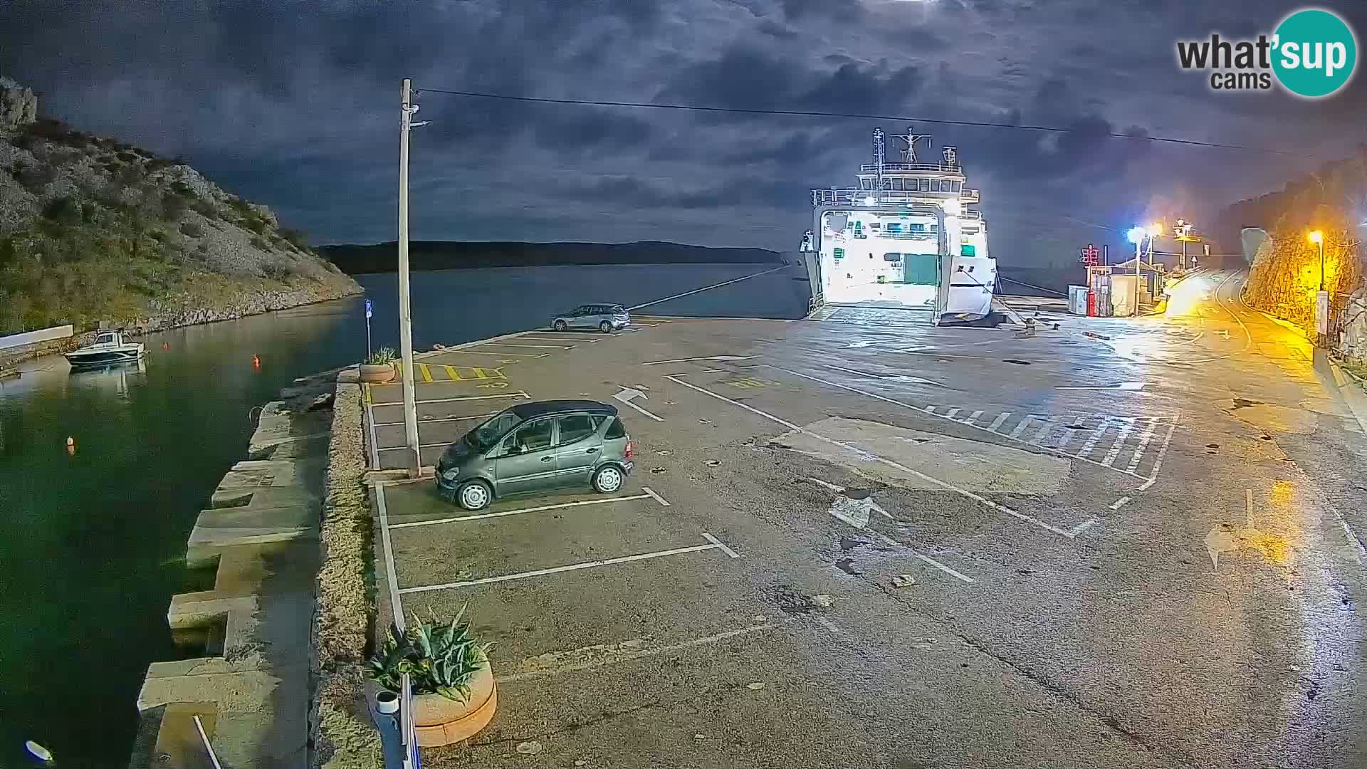 Webcam Fährhafen Prizna – zur Insel Pag