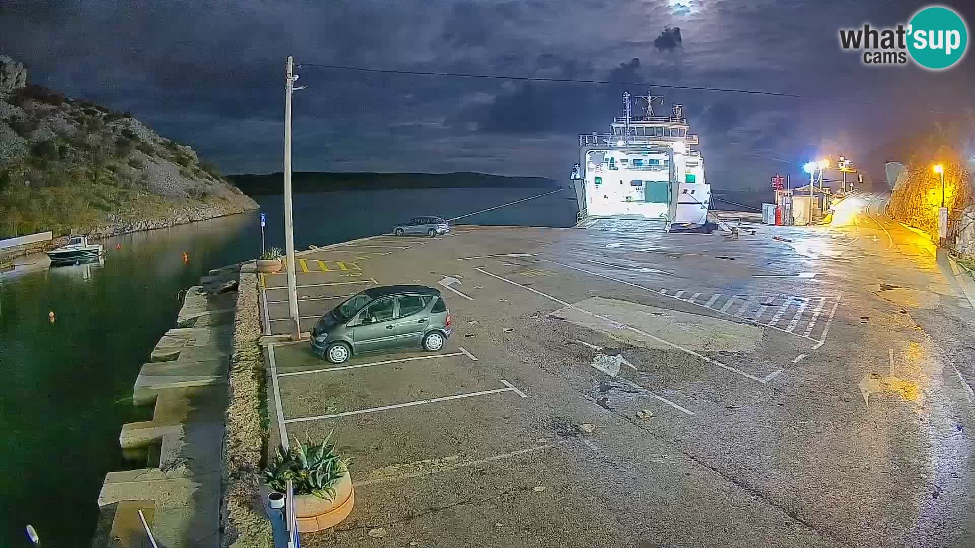 Webcam Fährhafen Prizna – zur Insel Pag