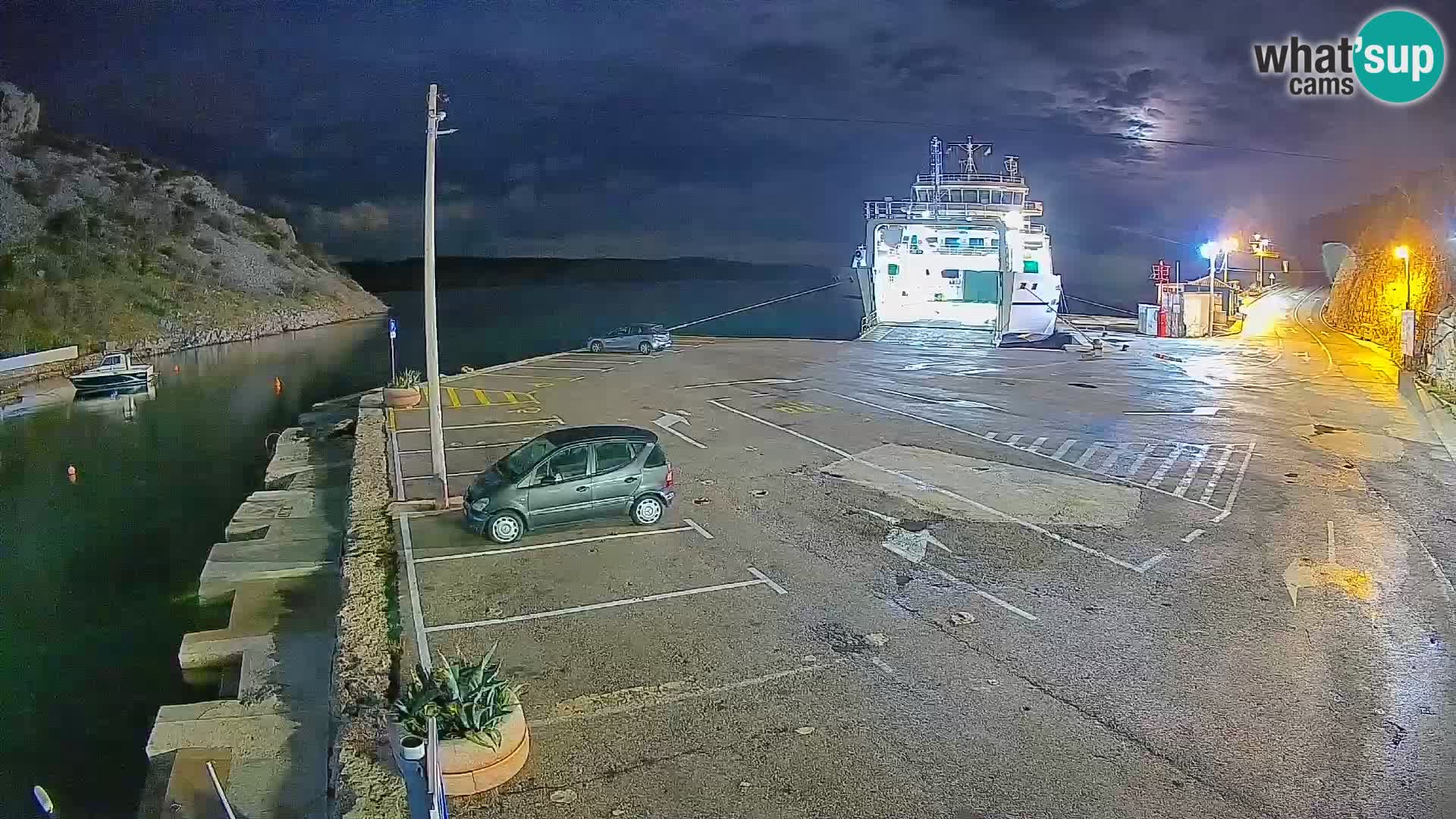 Webcam Fährhafen Prizna – zur Insel Pag