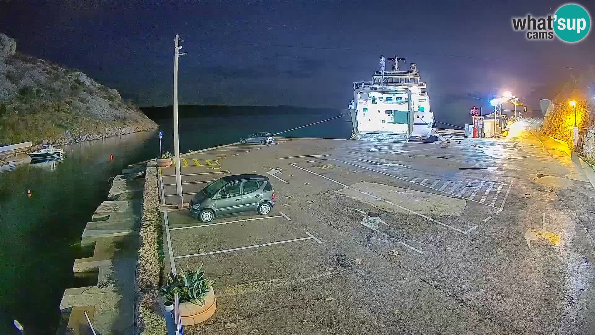 Webcam port de ferry de Prizna – vers l’île de Pag