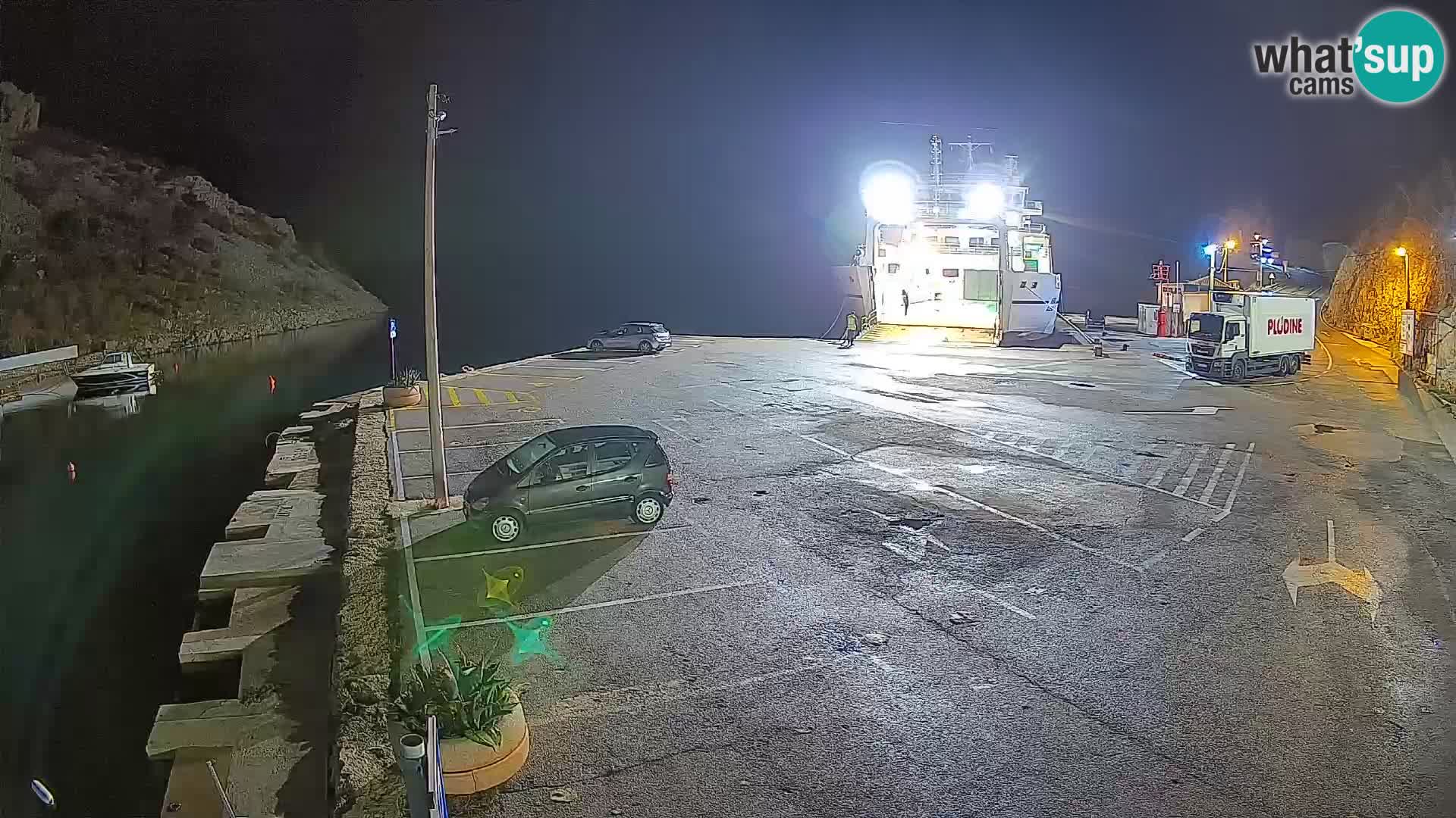 Webcam Prizna ferry port to Pag island