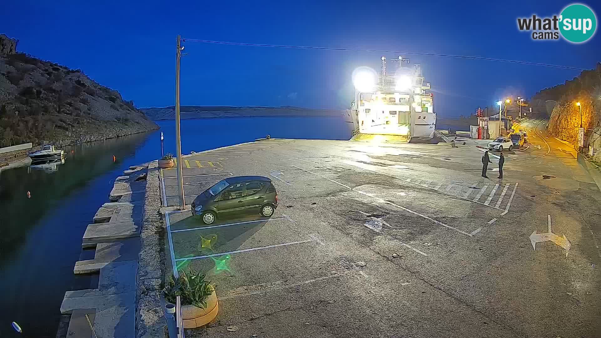 Webcam Prizna ferry port to Pag island