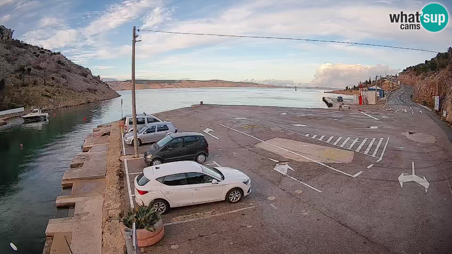 Webcam Fährhafen Prizna – zur Insel Pag