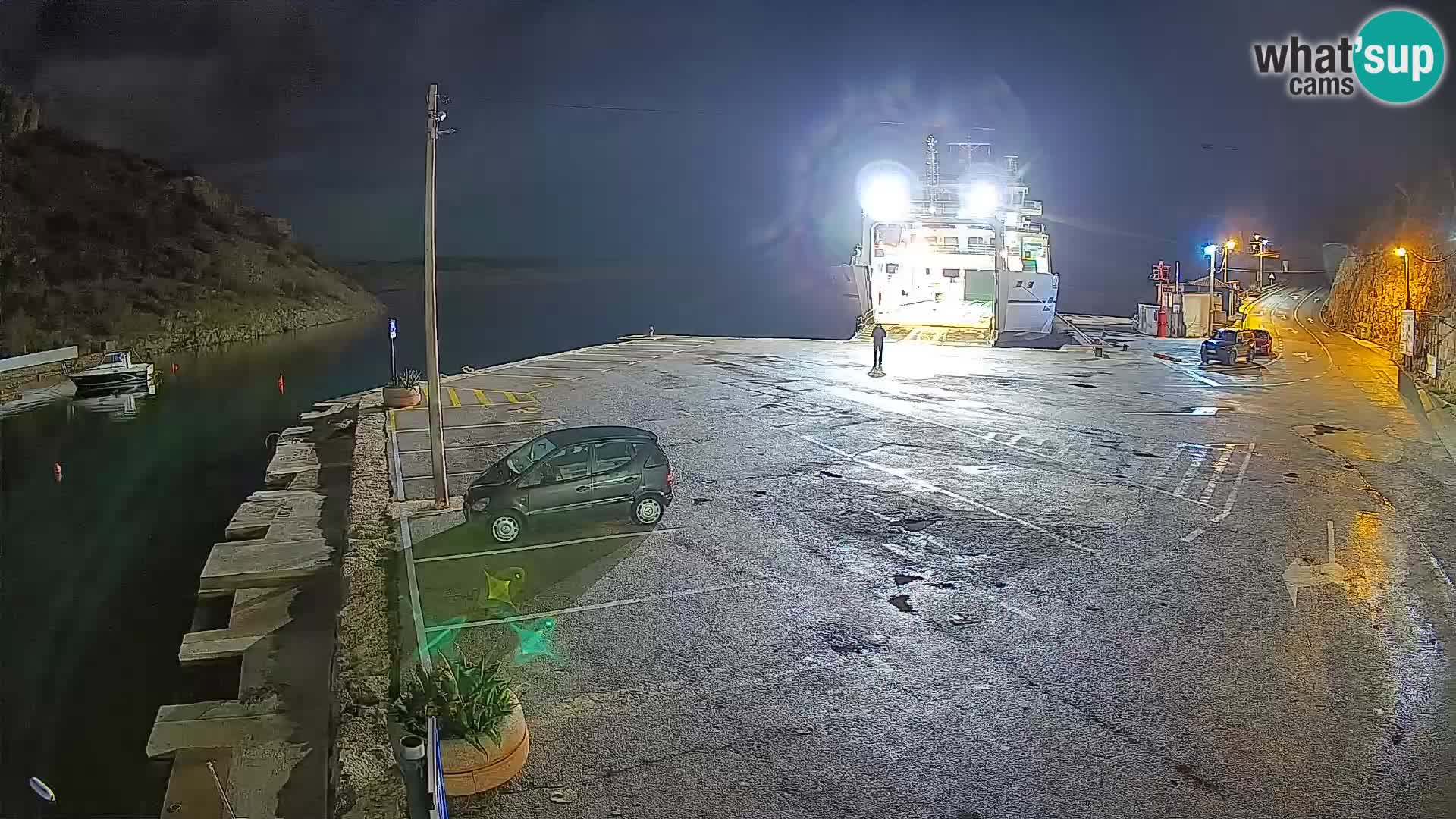 Webcam port de ferry de Prizna – vers l’île de Pag