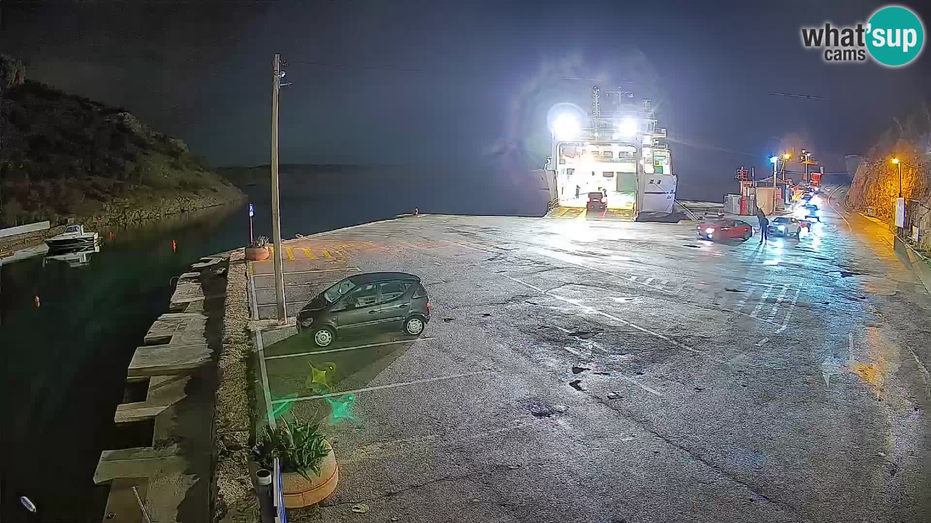 Webcam port de ferry de Prizna – vers l’île de Pag