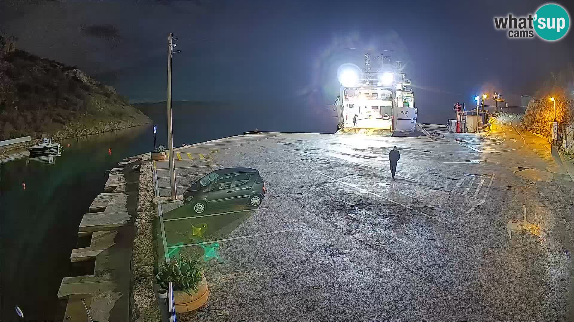 Webcam Prizna ferry port to Pag island