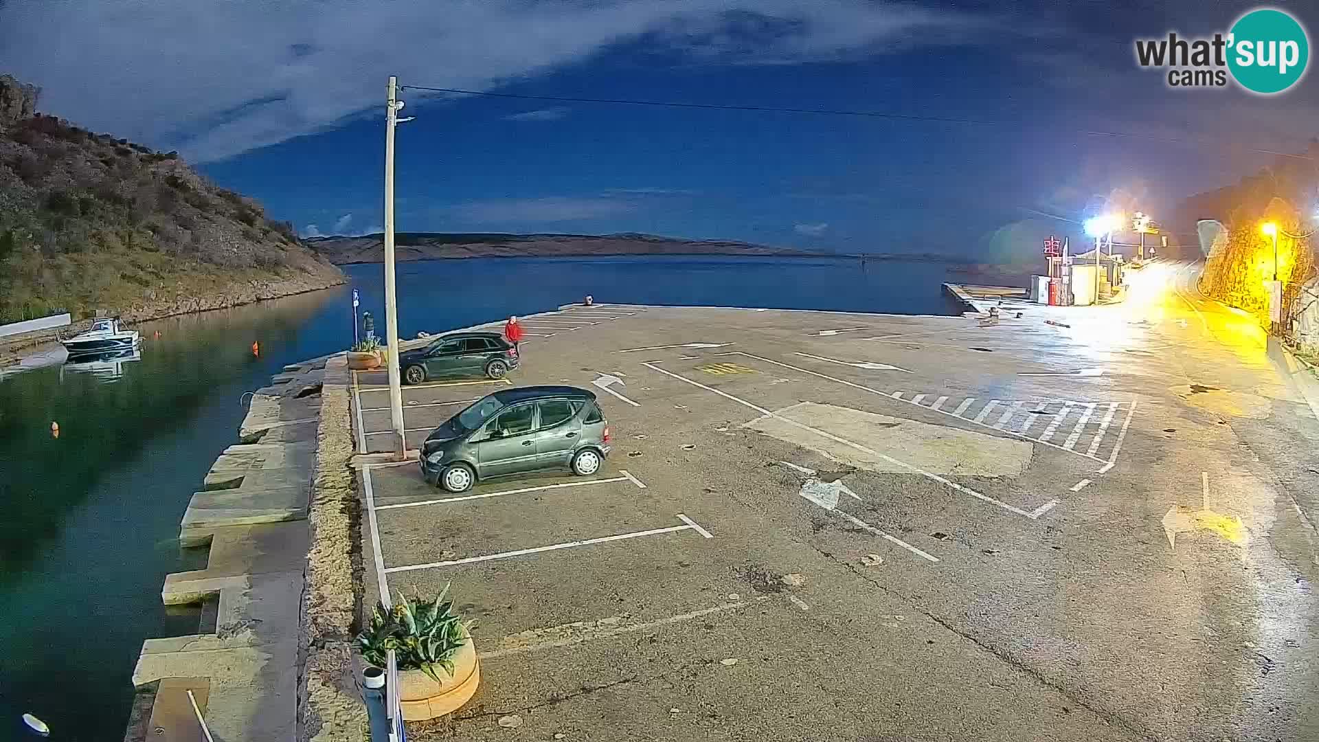 Webcam port de ferry de Prizna – vers l’île de Pag