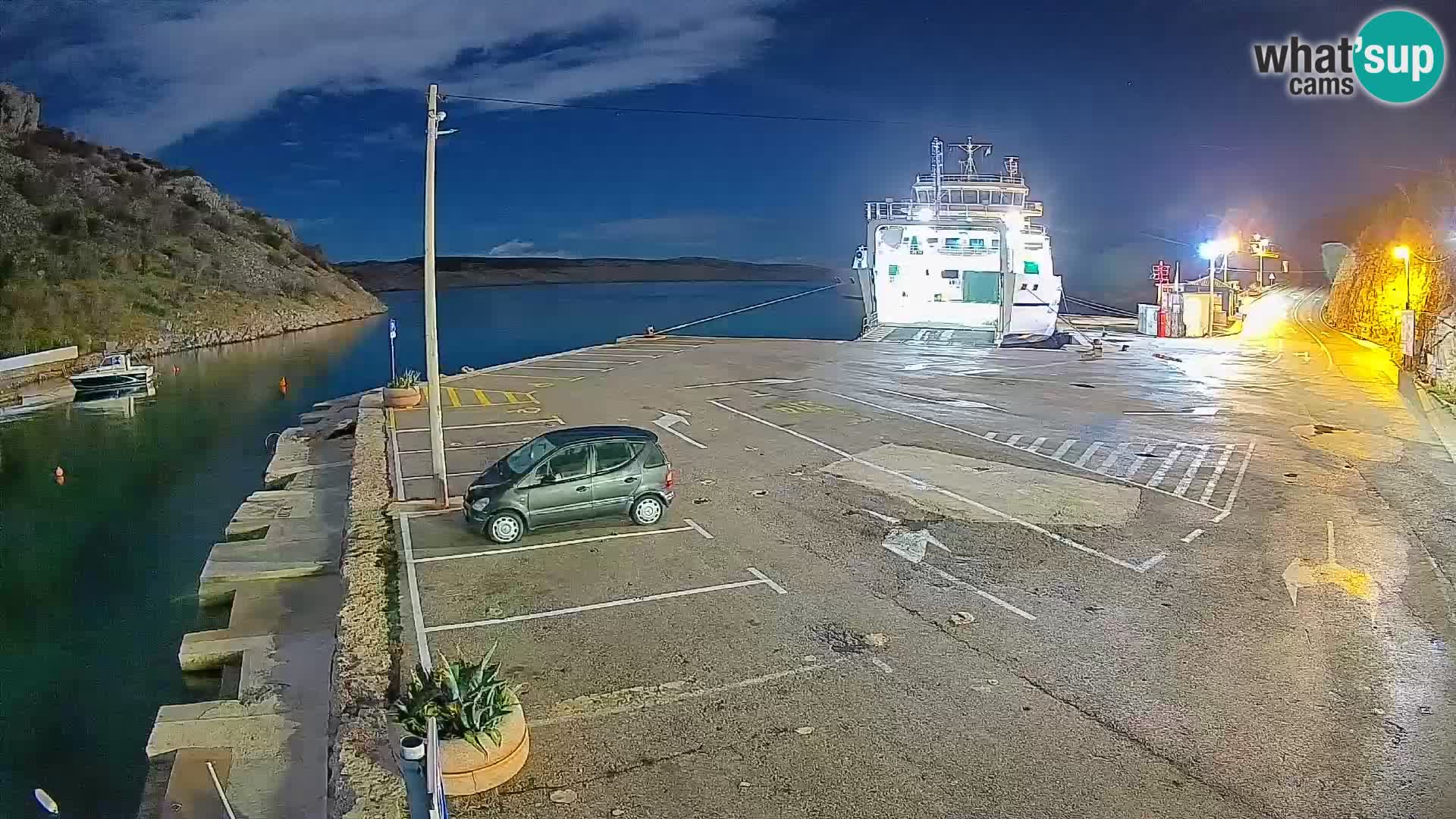 Webcam Fährhafen Prizna – zur Insel Pag