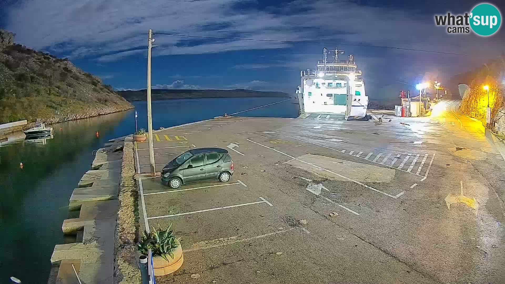 Webcam Fährhafen Prizna – zur Insel Pag