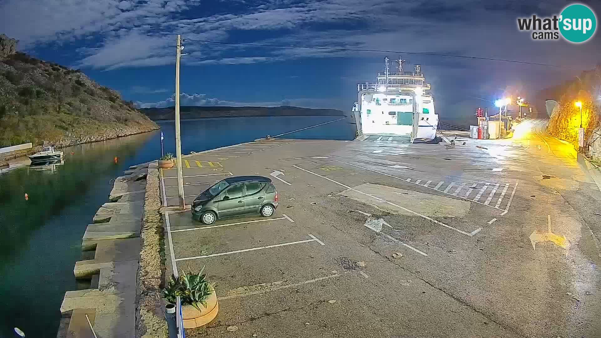 Webcam Fährhafen Prizna – zur Insel Pag