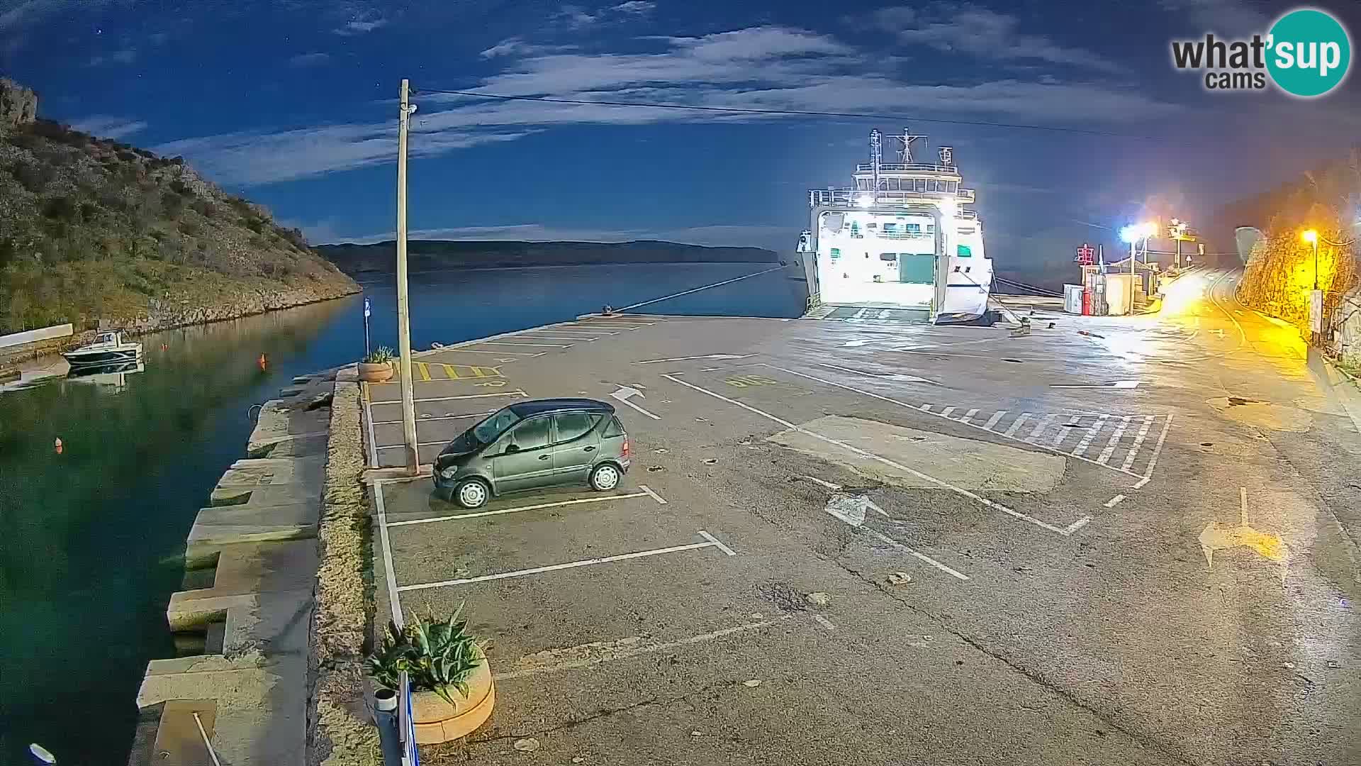 Webcam Fährhafen Prizna – zur Insel Pag