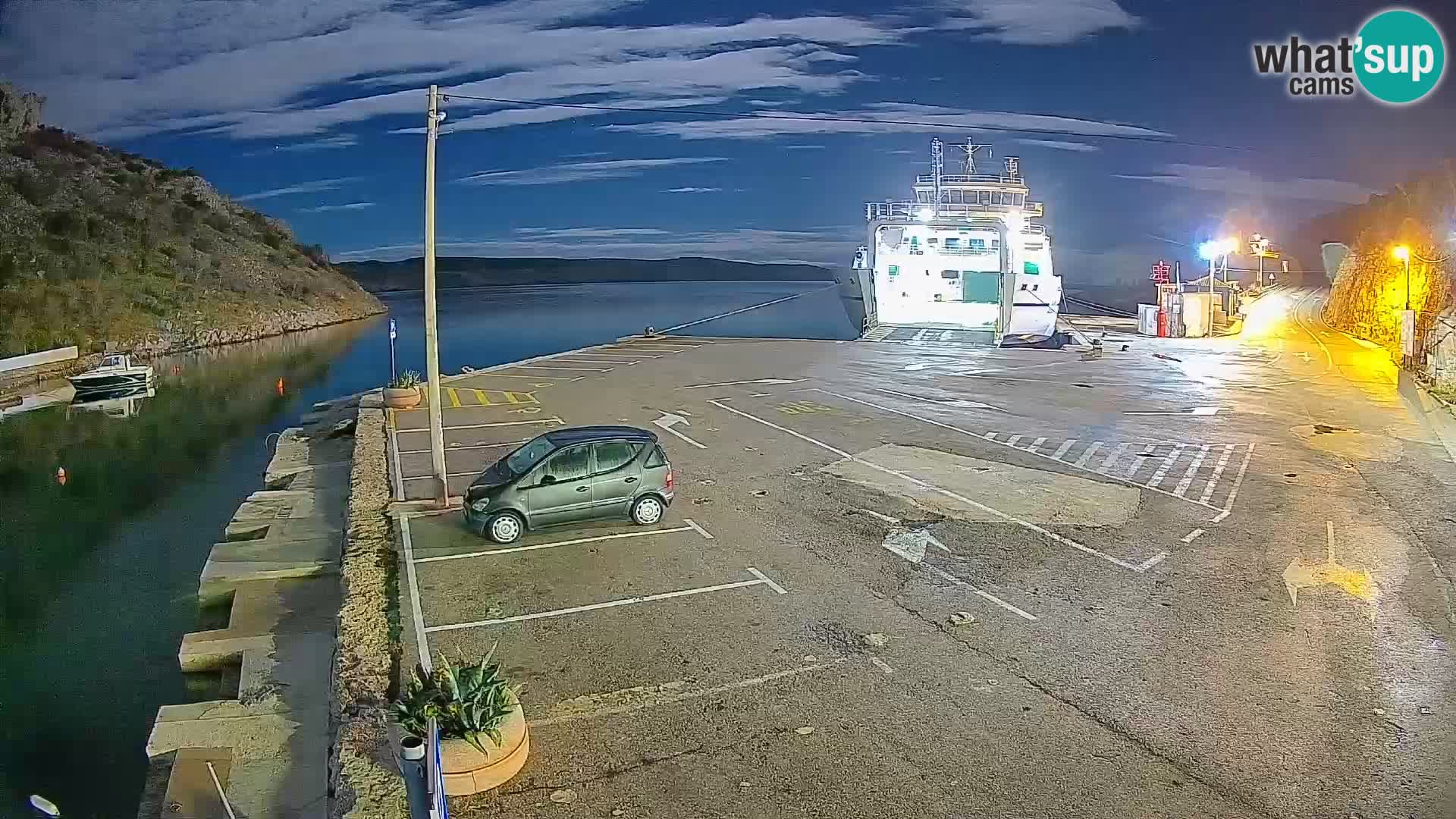Webcam Fährhafen Prizna – zur Insel Pag