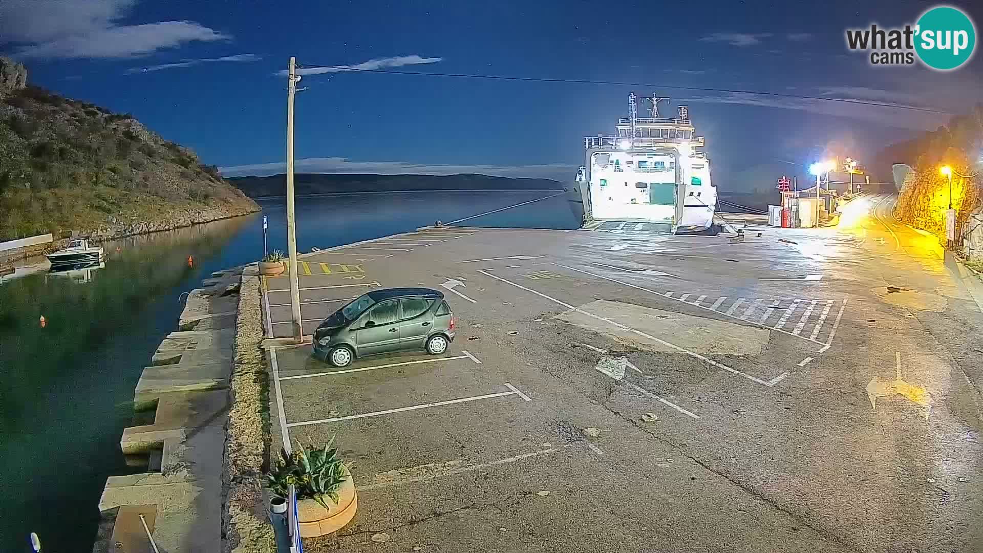 Webcam Fährhafen Prizna – zur Insel Pag