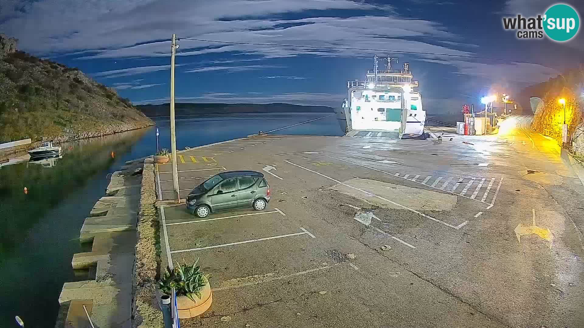 Webcam Fährhafen Prizna – zur Insel Pag