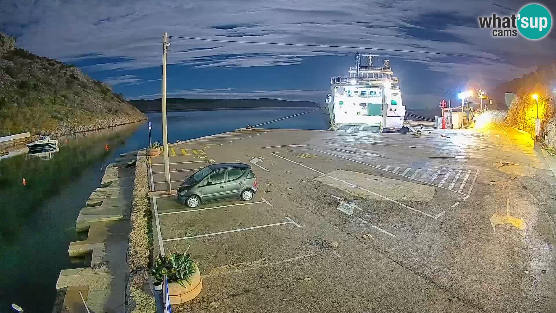 Webcam Fährhafen Prizna – zur Insel Pag