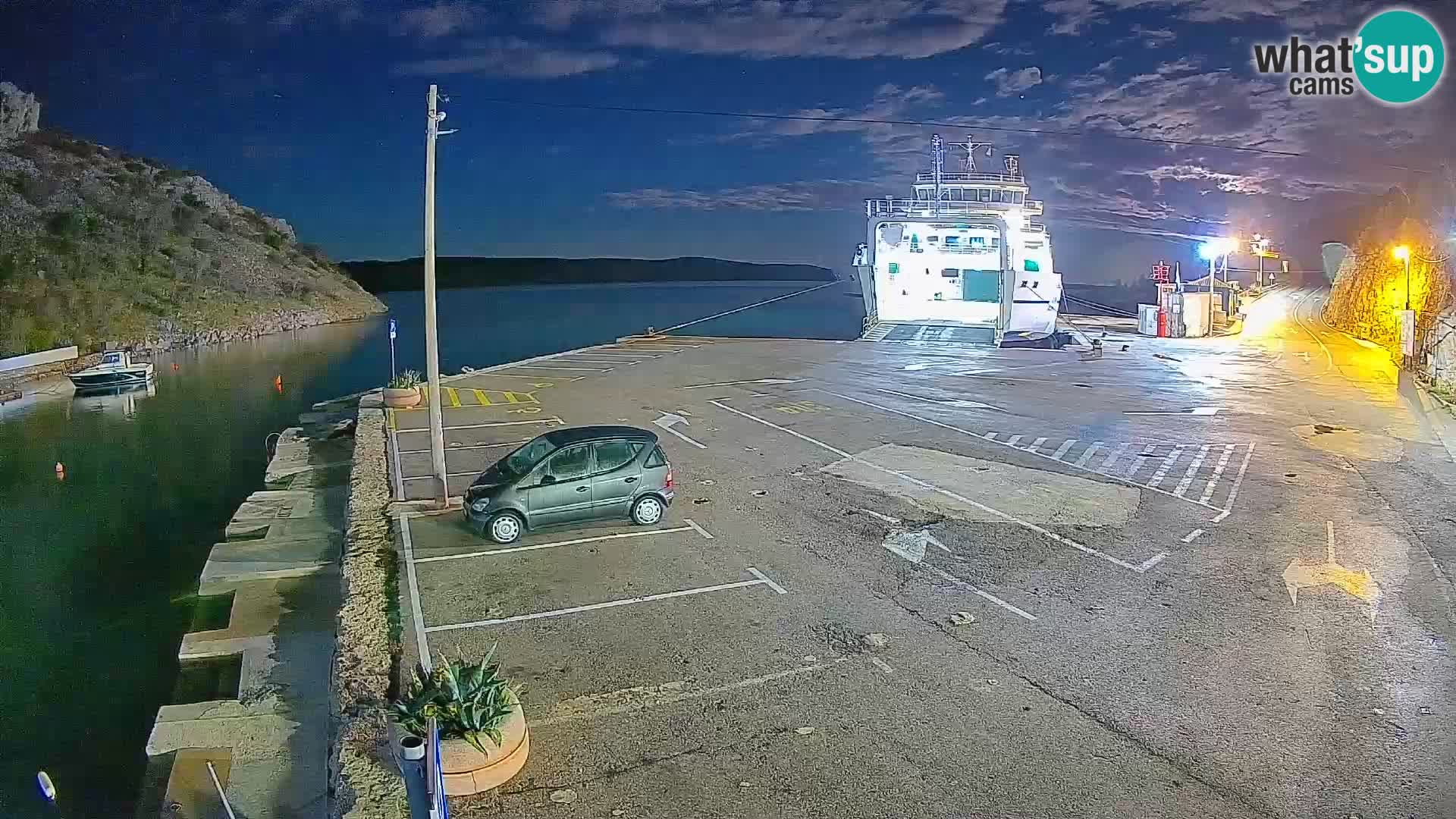 Webcam Fährhafen Prizna – zur Insel Pag