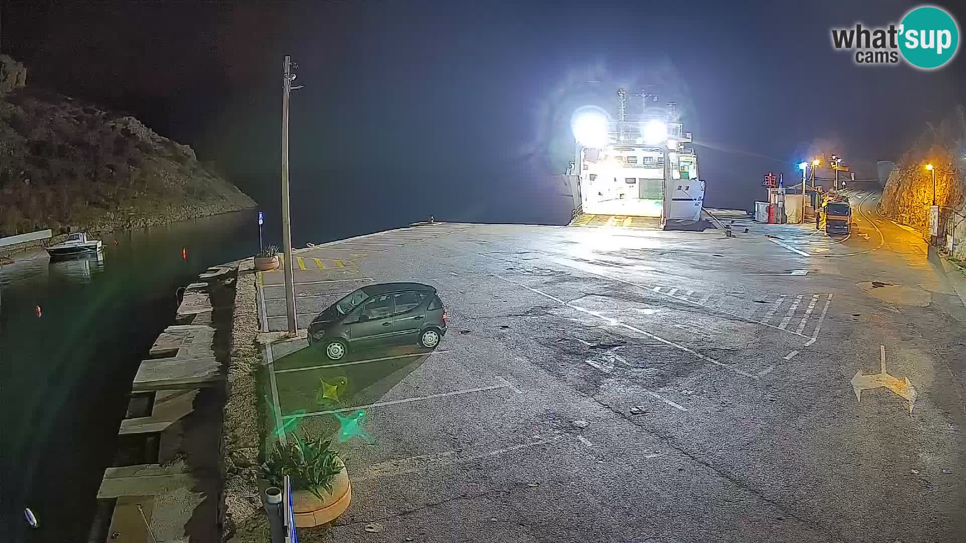Webcam port de ferry de Prizna – vers l’île de Pag