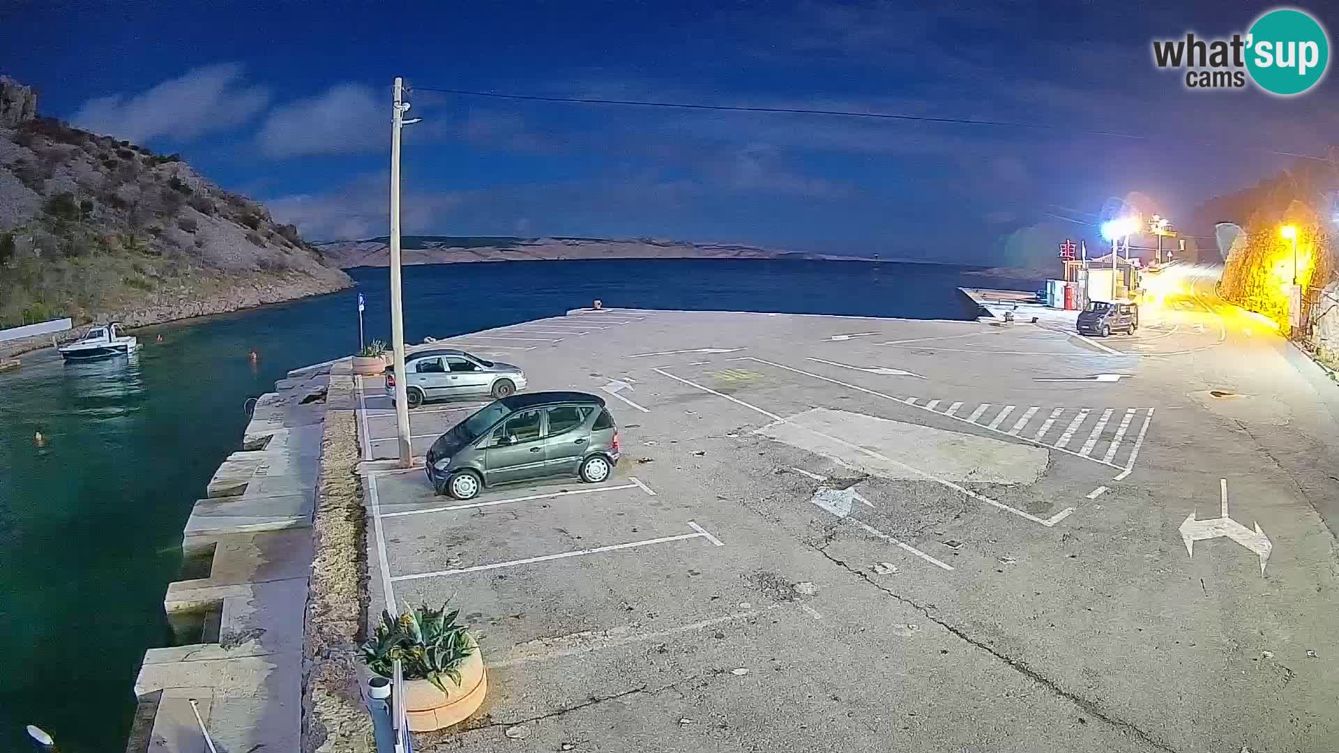 Webcam Prizna ferry port to Pag island