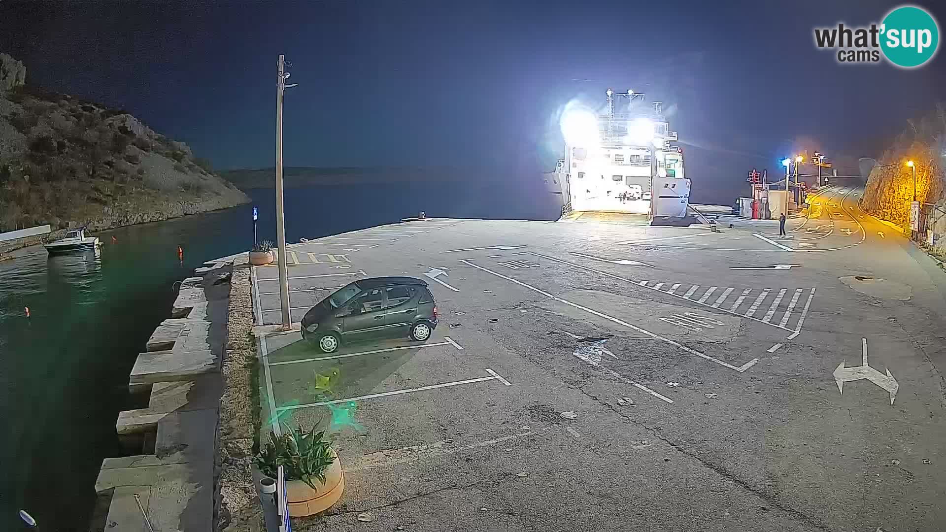 Webcam Prizna ferry port to Pag island