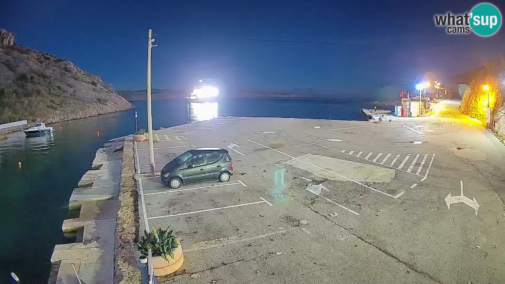 Webcam Fährhafen Prizna – zur Insel Pag
