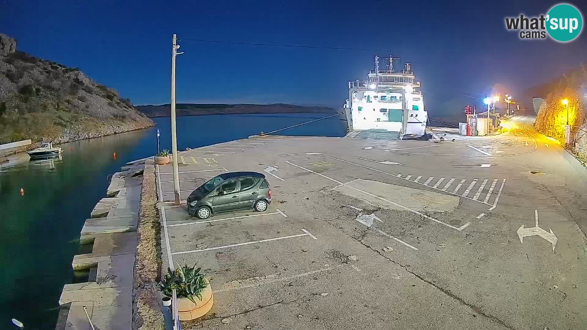 Webcam Fährhafen Prizna – zur Insel Pag