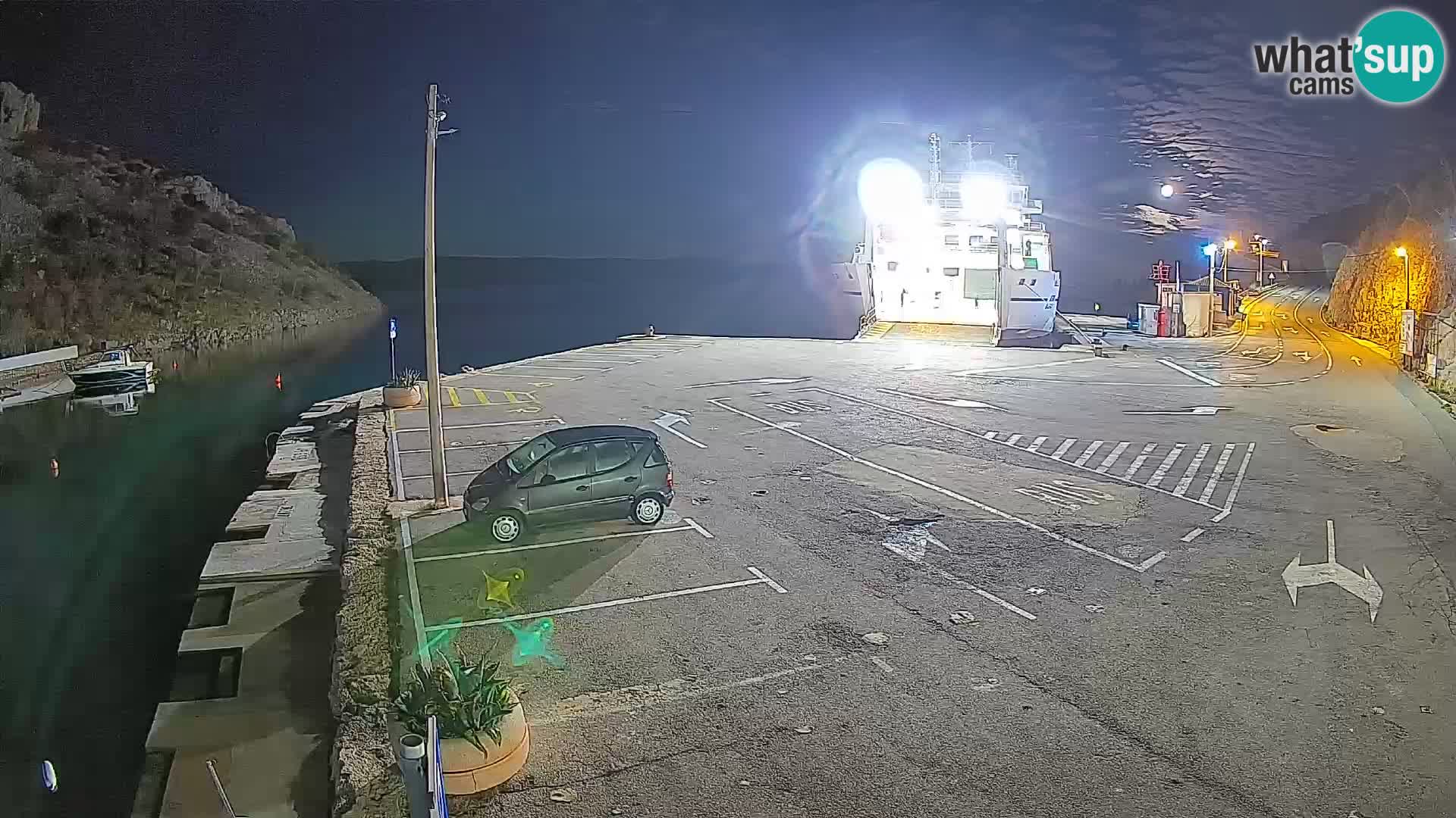Webcam Prizna ferry port to Pag island