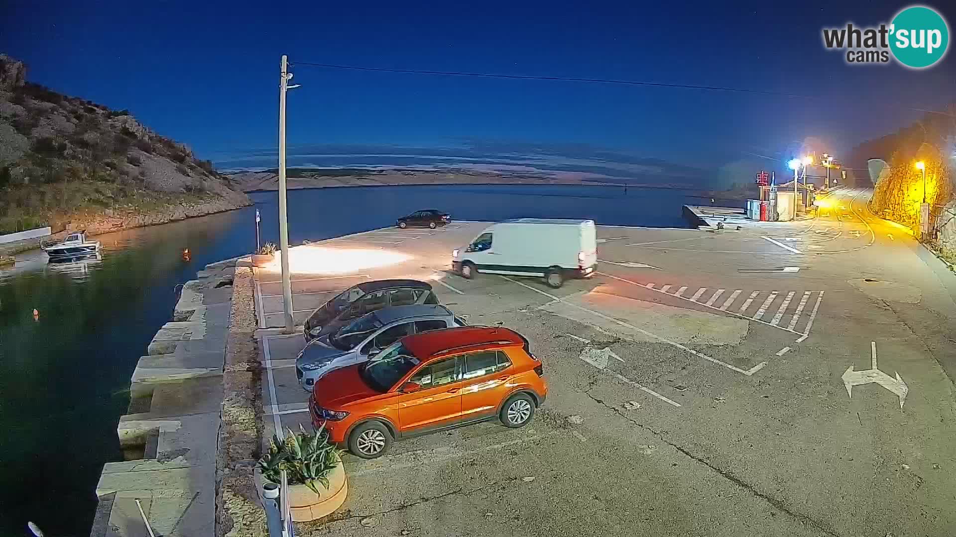 Webcam Fährhafen Prizna – zur Insel Pag