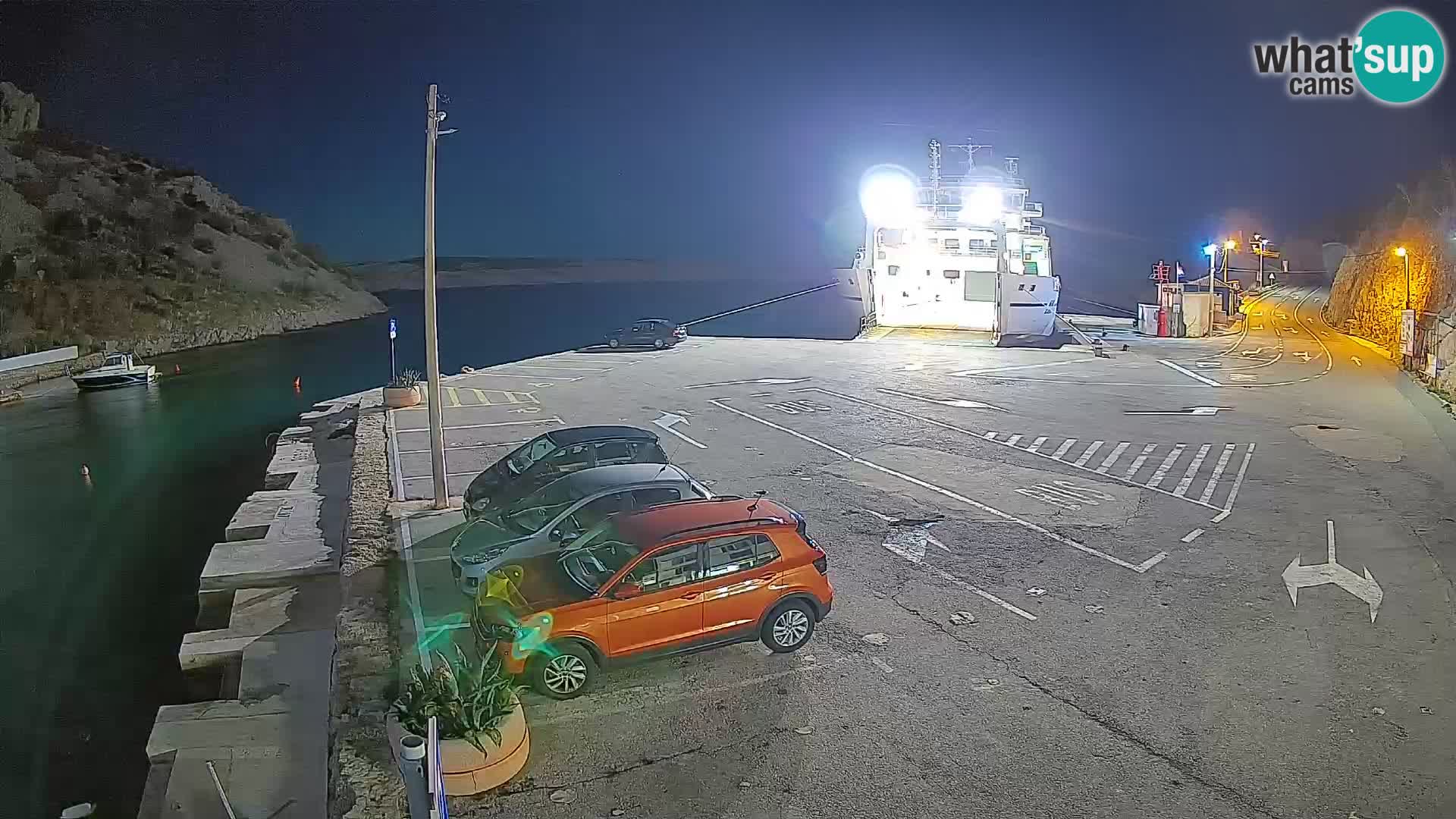 Webcam Fährhafen Prizna – zur Insel Pag