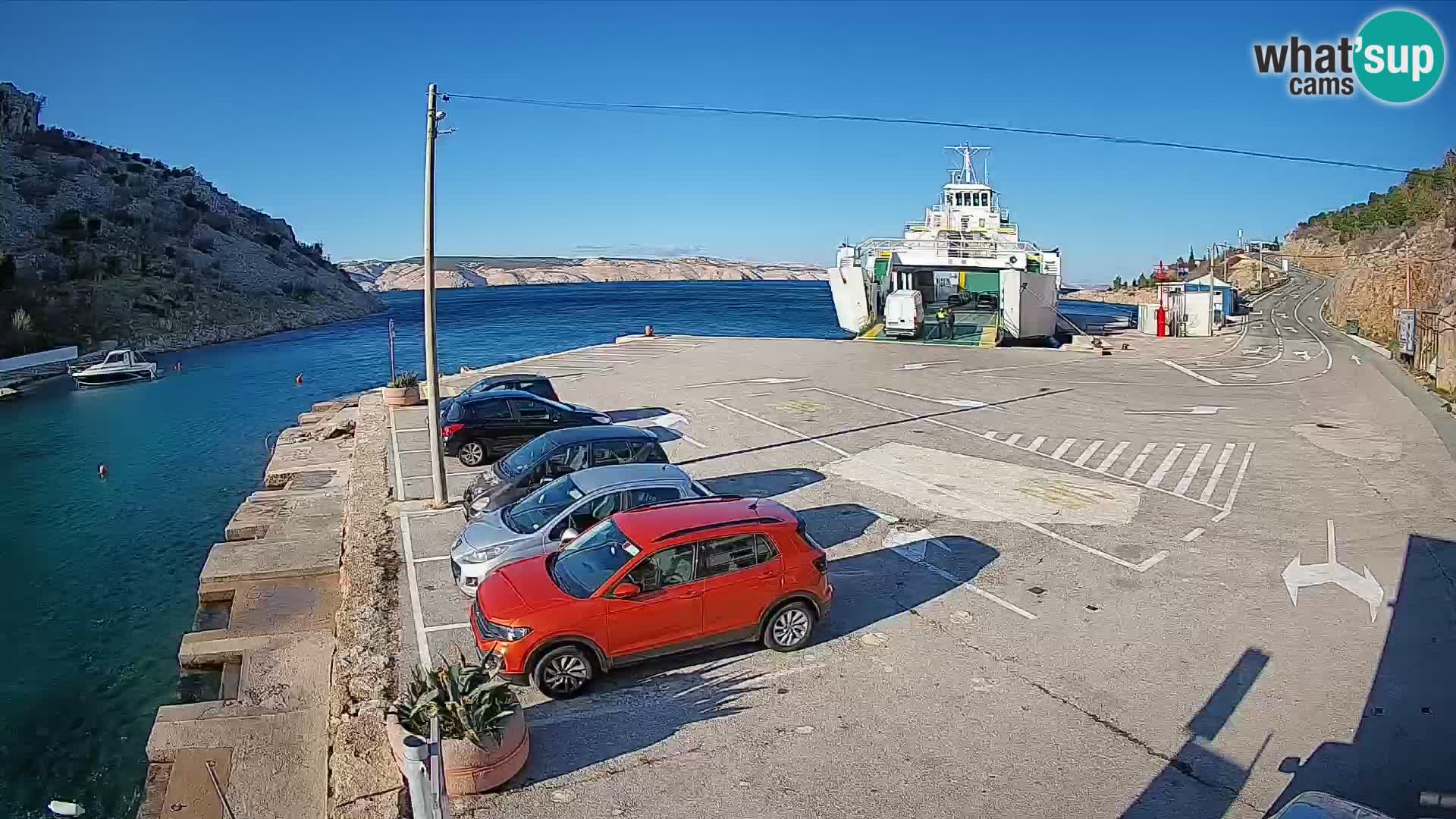 Webcam porto traghetti di Prizna – per l’isola di Pag