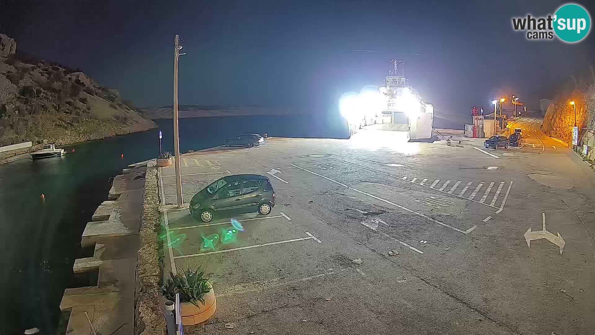 Webcam Fährhafen Prizna – zur Insel Pag