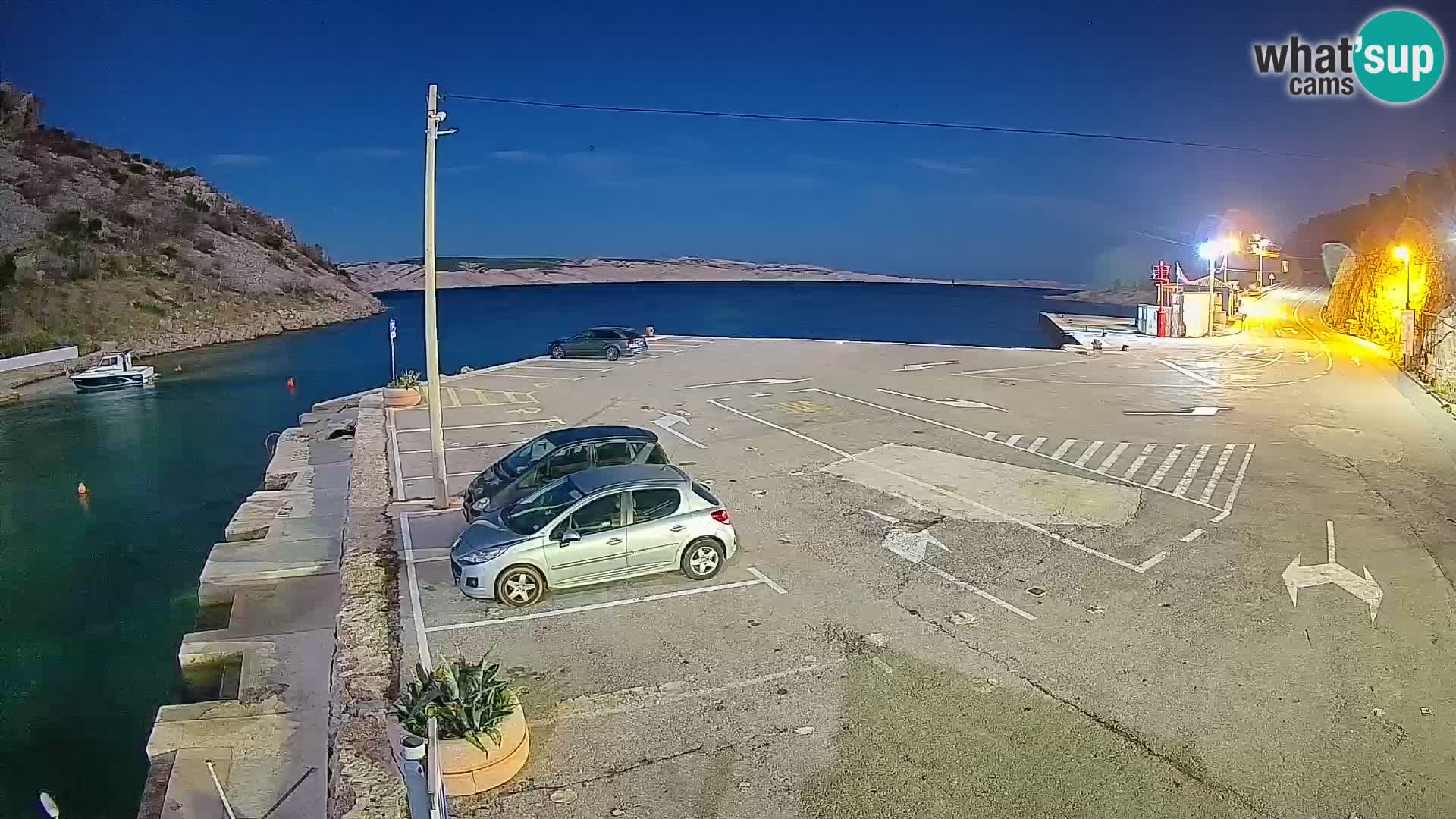Webcam Prizna ferry port to Pag island