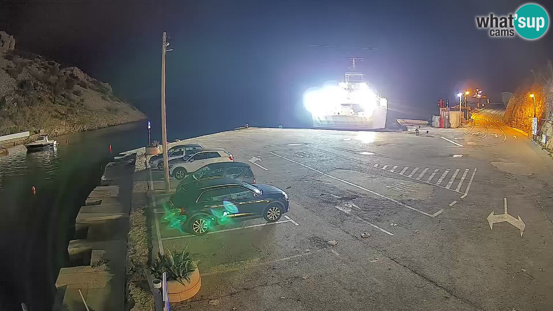 Webcam Fährhafen Prizna – zur Insel Pag