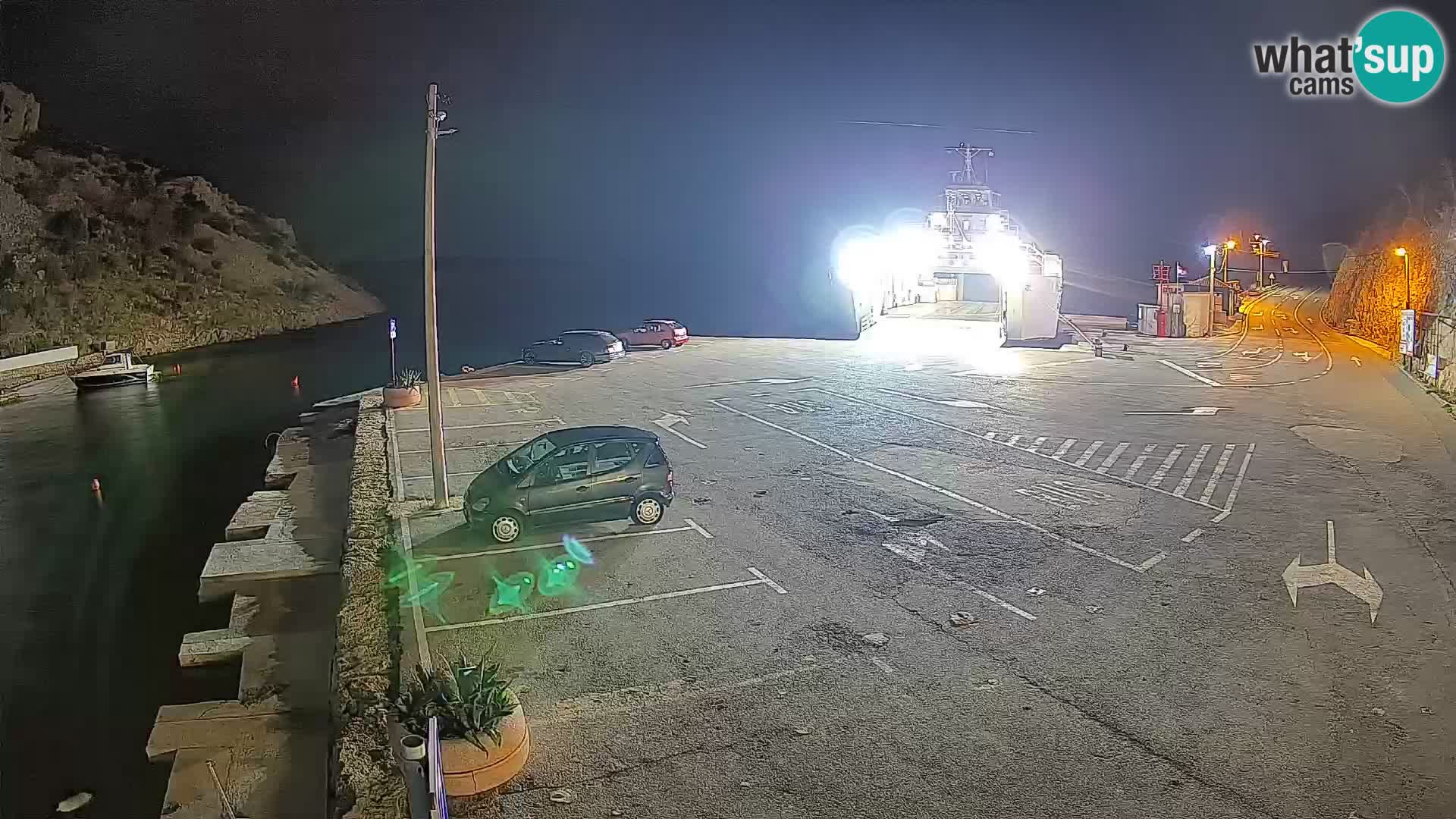 Webcam Fährhafen Prizna – zur Insel Pag