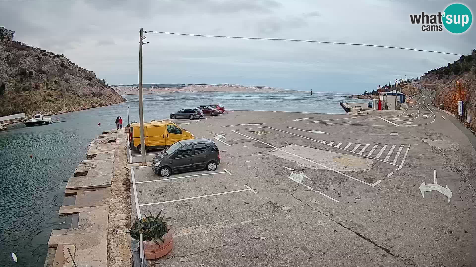 Webcam Fährhafen Prizna – zur Insel Pag