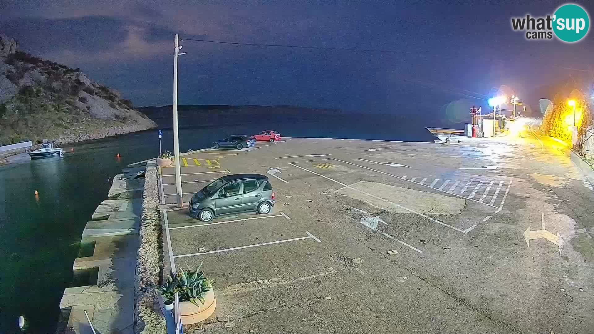 Webcam Prizna ferry port to Pag island